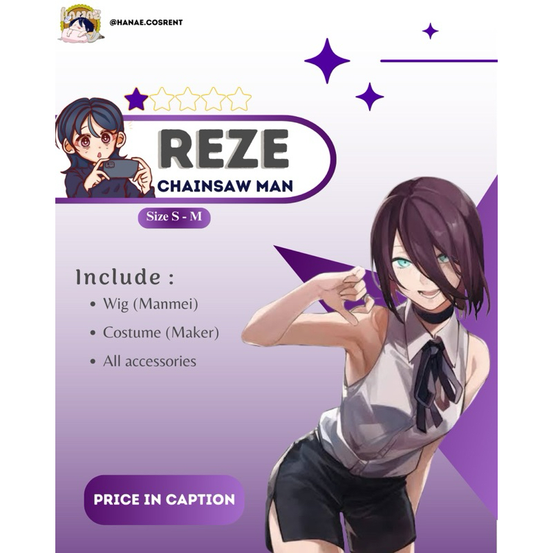 sell costume reze maker + wig manmei ex rent (Costume second)