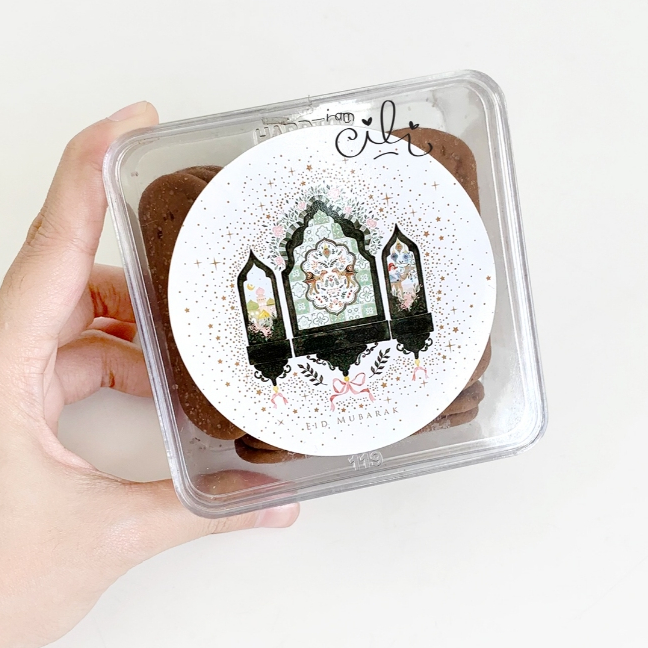 

(SIF143) Stiker idul fitri lebaran BASEL untuk toples paperbag dus kotak iamcili diameter 8cm [32 pcs]