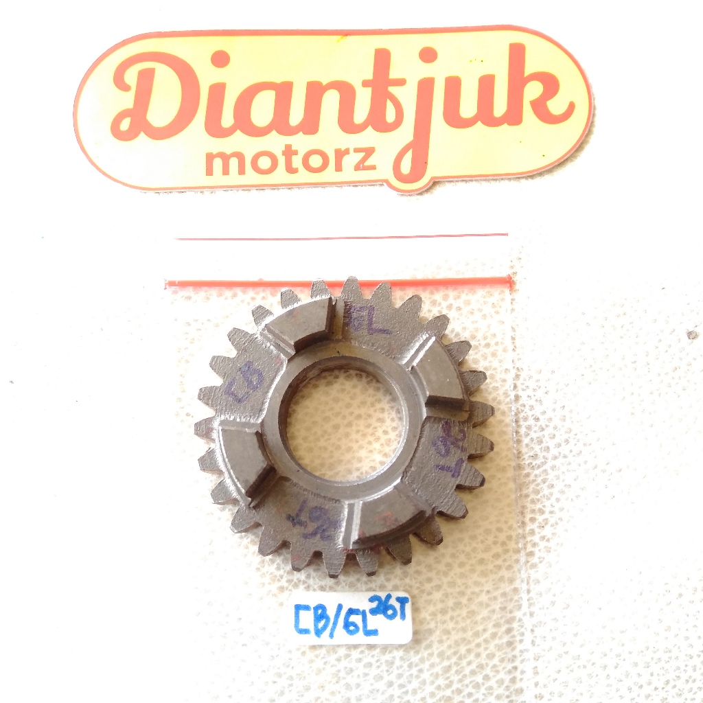Gear Gir Ger Gigi Mesin Rasio Ratio Transmisi 26 Mata 26T Honda CB100 CB125 GL100 GL125 CBK2 CB GL
