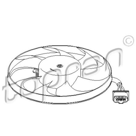 RADIATOR FAN VW NEW BEETLE 111442/1J0959455R TOPRAN