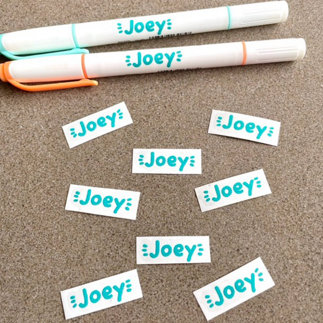 

PAKET HEMAT - LABEL NAMA CUTTING STIKER NAMA WATERPROOF