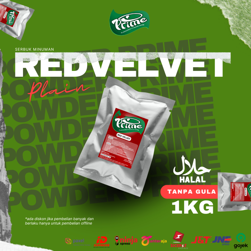 

Powder Drink Prime Red Velvet / Bubuk Minuman Red Velvet 1kg