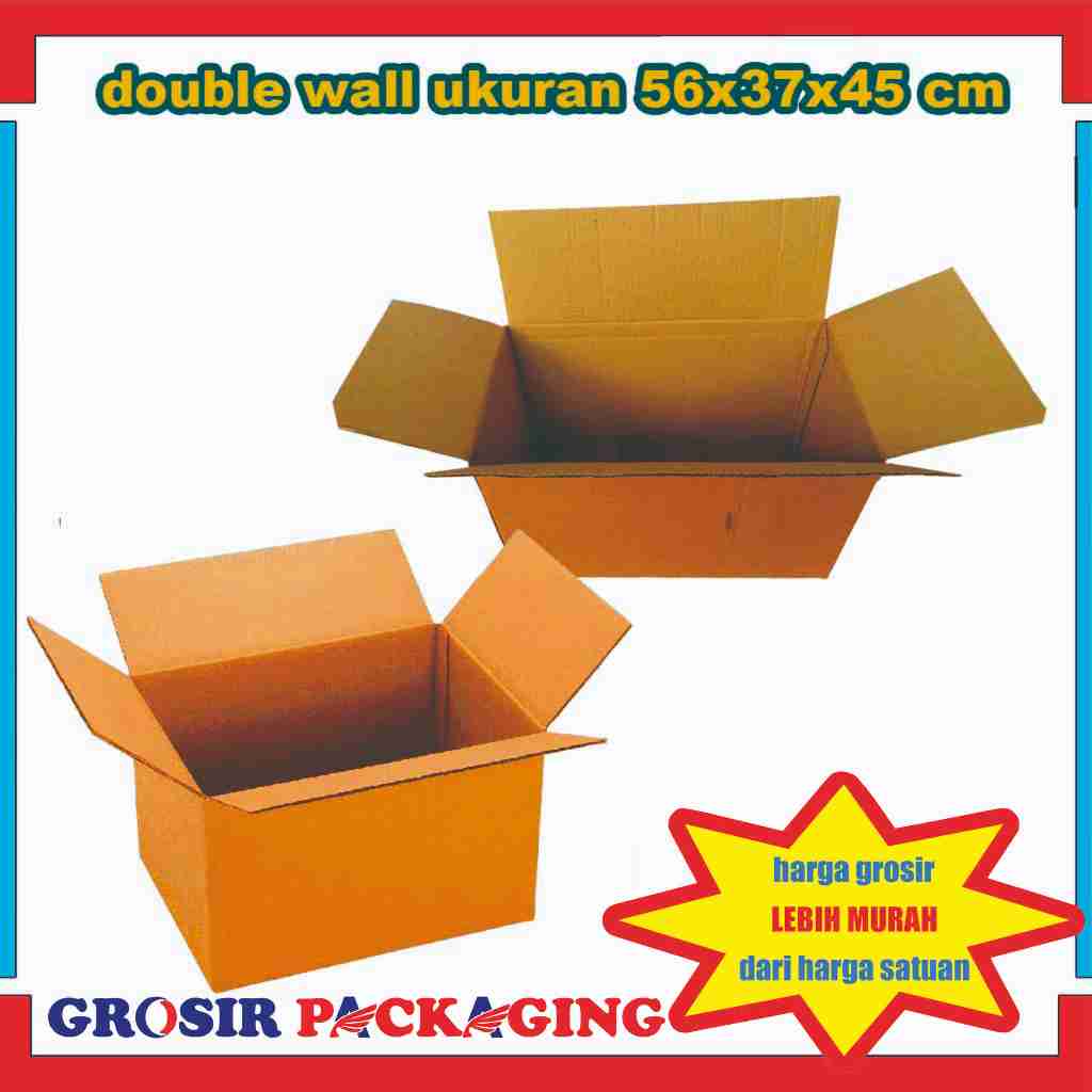 

(PAKET 10 PCS) Box 56x37x45 Cm / Kardus Besar Packaging Dus Tebal Box Pengiriman