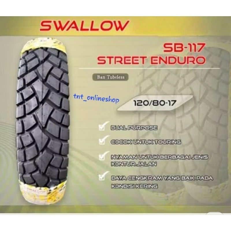 ban luar 120/80-17 sb117 street enduro tubless