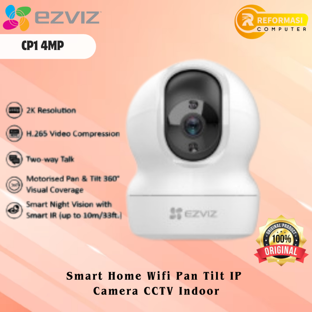 EZVIZ CCTV Ezviz CP1 4MP Smart Home Wifi Pan Tilt IP Camera CCTV Indoor