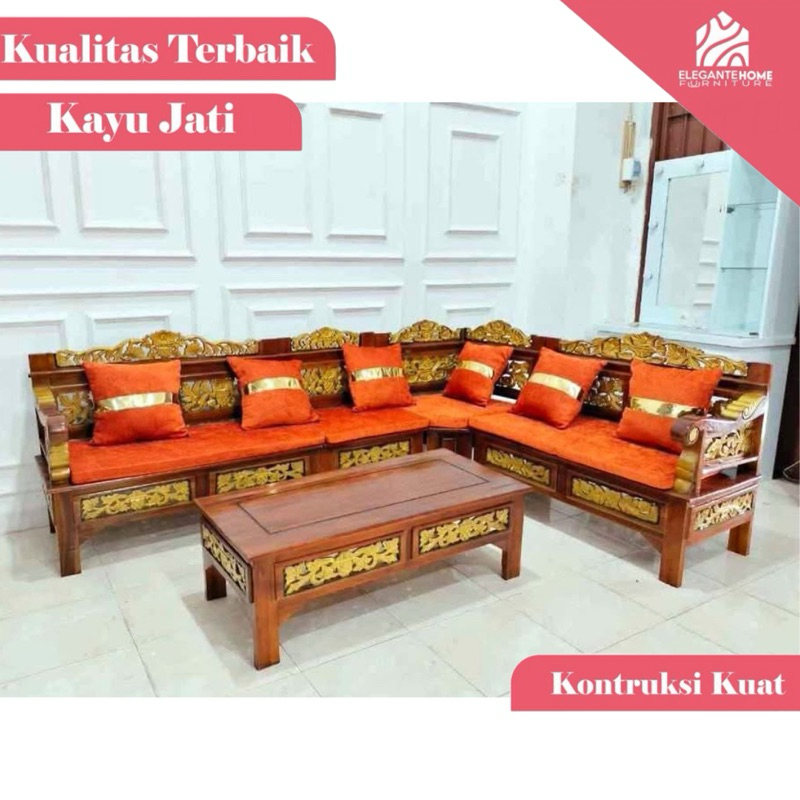 kursi sudut , kursi tamu sudut, kursi bagong rahwana , kursi sudut minimalis modern kursi tamu kayu 