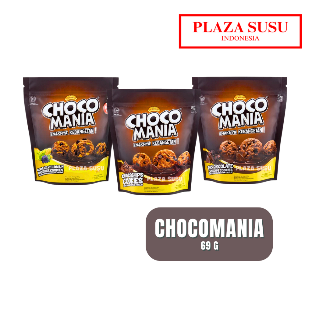 

CAMILAN CHOCOMANIA POUCH 69G RASA CHOCOLATE/CORNFLAKES/RICH CHOCO BISKUIT COOKIES COKLAT