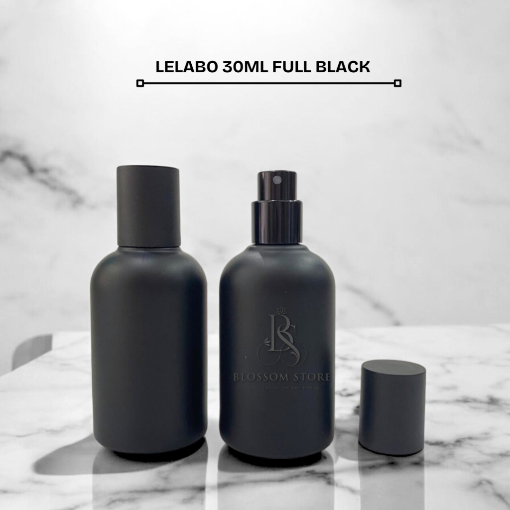 Botol Parfum Lelabo 30ML Full Black - Botol Parfum Kaca Hitam Le labo 30ML