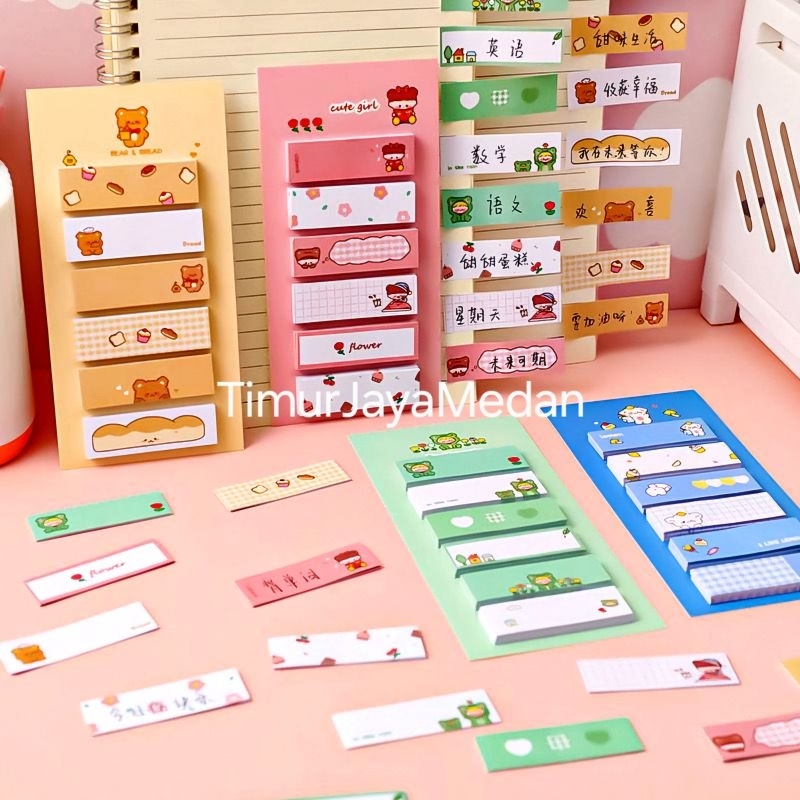 

Sticky Notes Motif Lucu Karakter 6in1 120 Lembar 1,5cm x 5cm