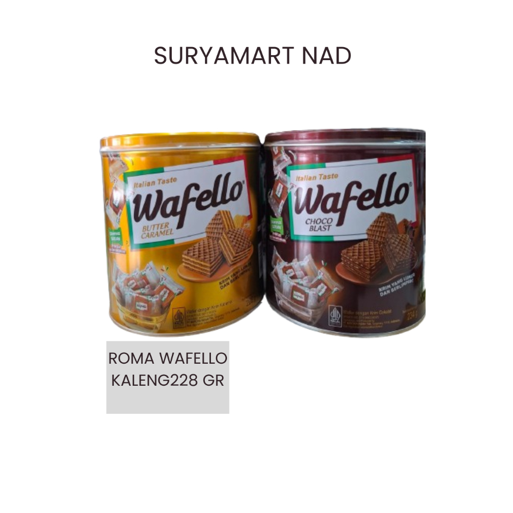 

ROMA WAFELLO KALENG 228 GRAM (WAFER CREAM)