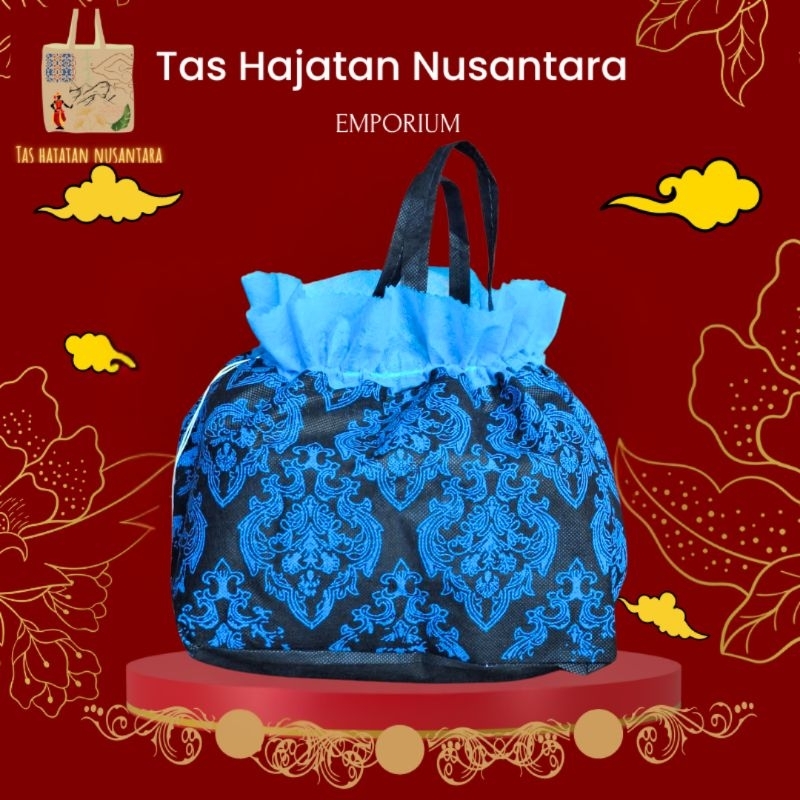 (12 PCS) Tas Hajatan Serut Motif Batik New Edition - Tas Hajatan Nusantara Serut Batik New Edition