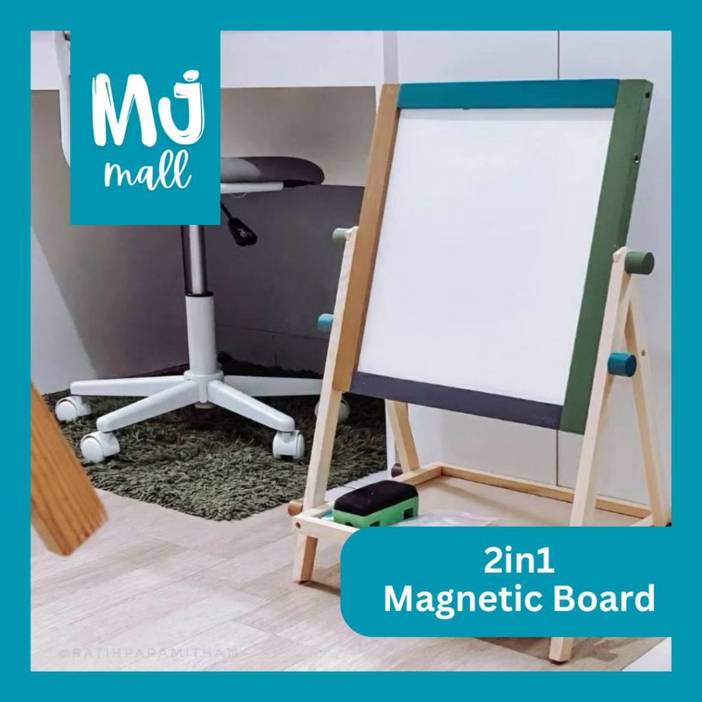 

[2in1] Papan Tulis Anak Magnetic – Kayu Earth Tone, Edukatif & Seru!