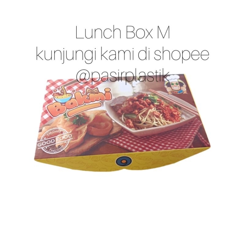 LUNCH BOX M LAMINASI BAKMI 16 X 9 X 5 KOTAK MIE AYAM ISI 25 BUAH