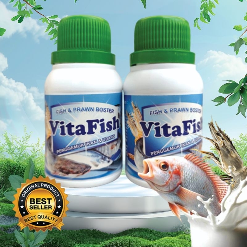 VITAFISH 100 - Probiotik Udang Tambak Vitamin Lobster Hias Udang Vaname Galah Penggemuk Udang Memper