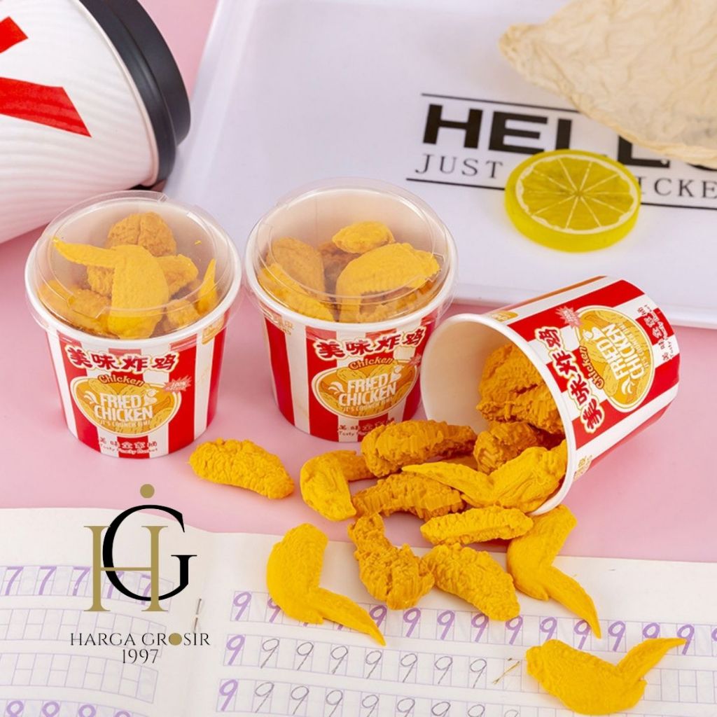 

penghapus bucket bentuk ayam goreng Stationery hapusan lucu murah alat tulis sekolah perlengkapan sekolah dan kantor