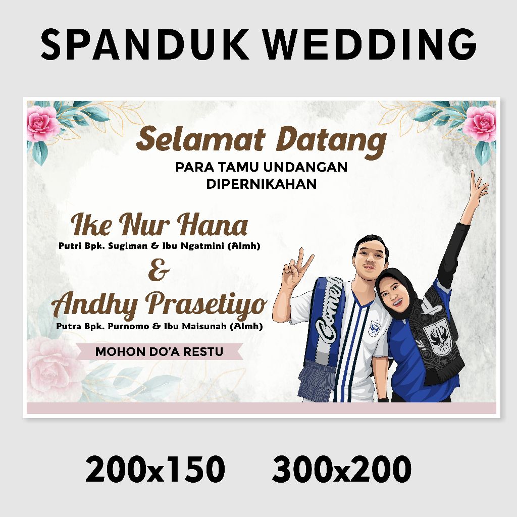 spanduk wedding pernikahan spanduk selamat datang para tamu