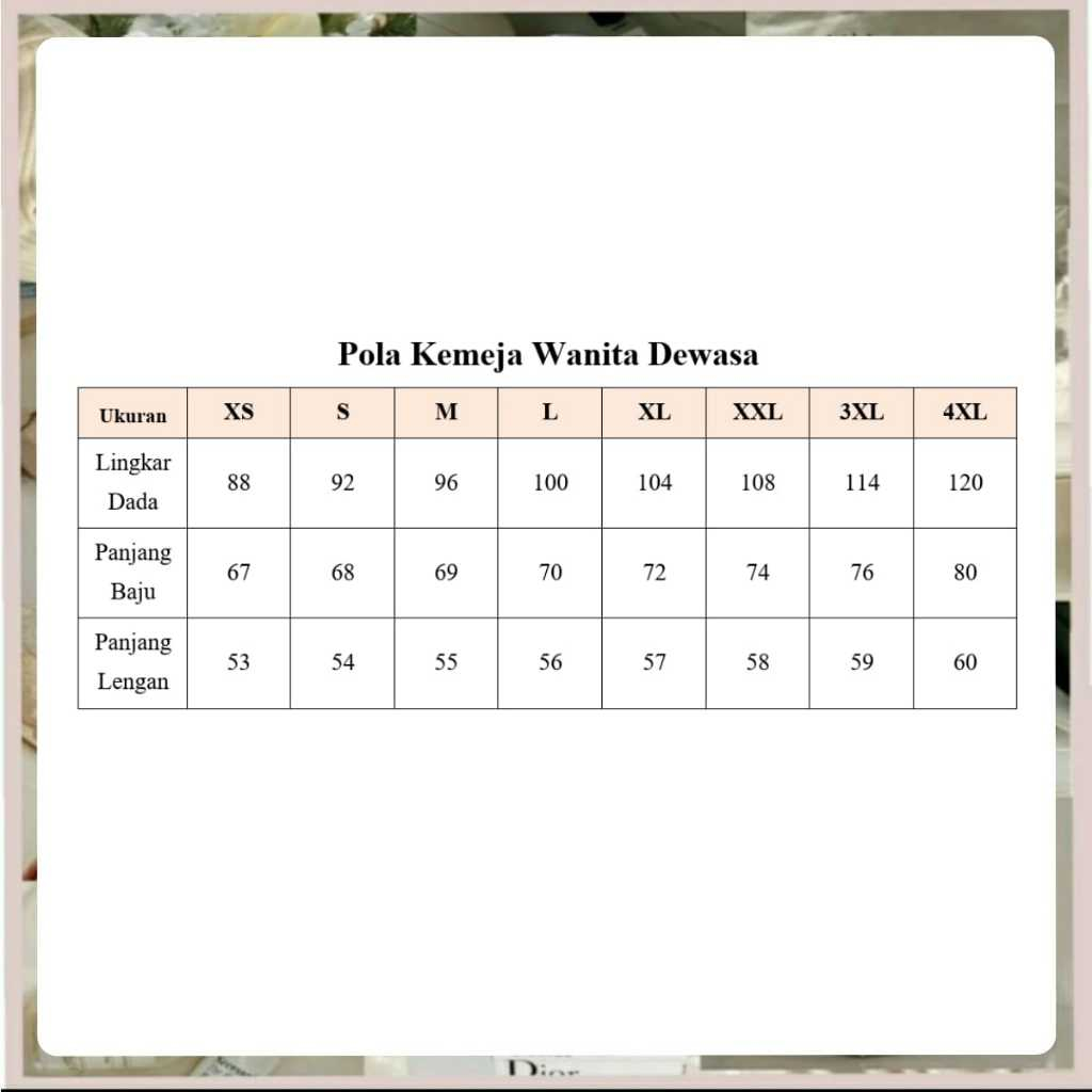 Partenzil Pola Kemeja Wanita Pola Kemeja Wanita Pola Jiplak Pola Jahita