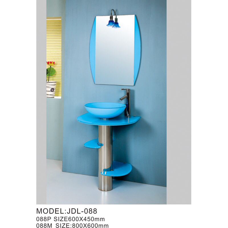 Wastafel Kaca Milano JDL 088 Komplit Set