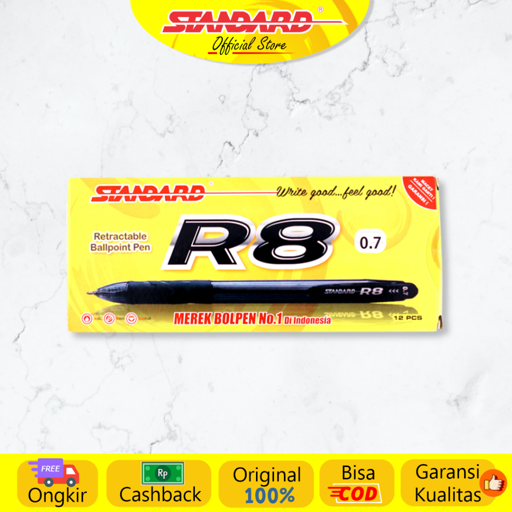 

3 pcs / Pulpen Standard R8 0.7 mm Auto Clip Pulpen Cetekan Bolpen Standard Pen