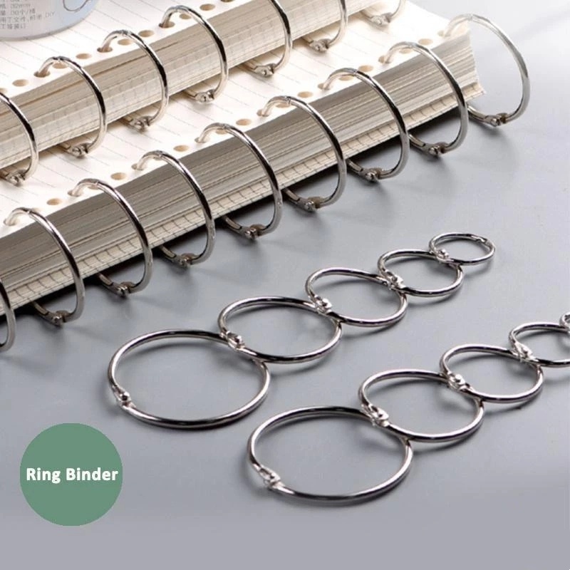 

100PCS Ring Binder Buka Tutup 25-35mm 1 inci dengan Sampel Buku Ring