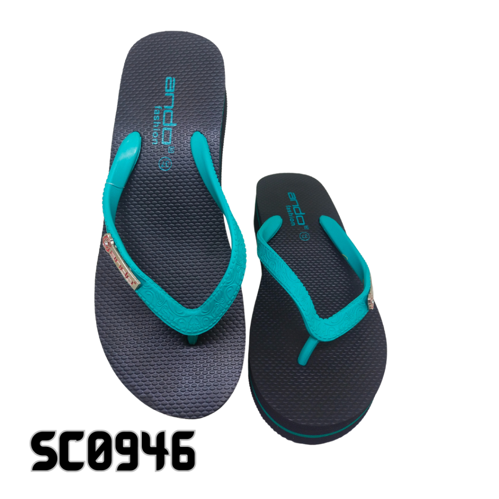 Sandal Sendal Cewek Wanita Anak Perempuan Wedges Tinggi  ANDO NICE QUEEN 02 Tosca Jepit 100% Origina