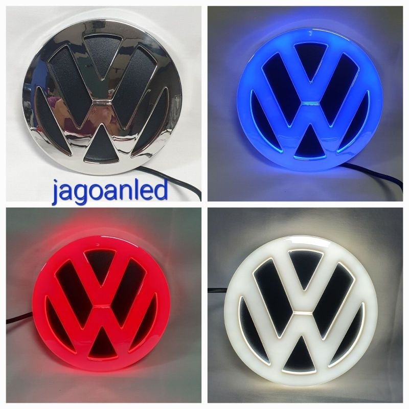 Emblem Mobil Logo VW LED Lampu Variasi Van Volkswagen