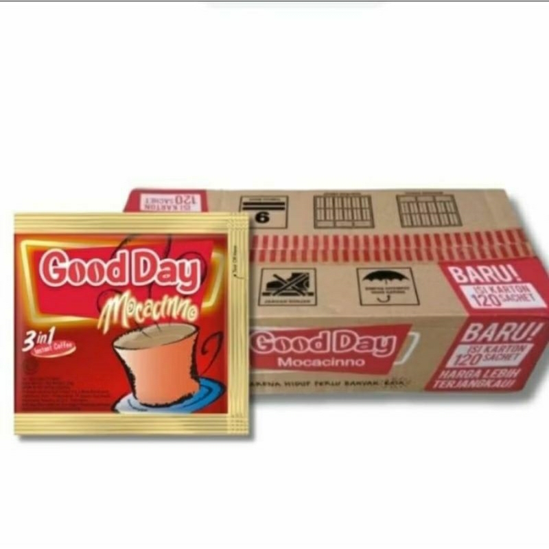 

Goodday Moccacinno Sachet 1 Dus – Kopi Instan Rasa Mocca yang Creamy
