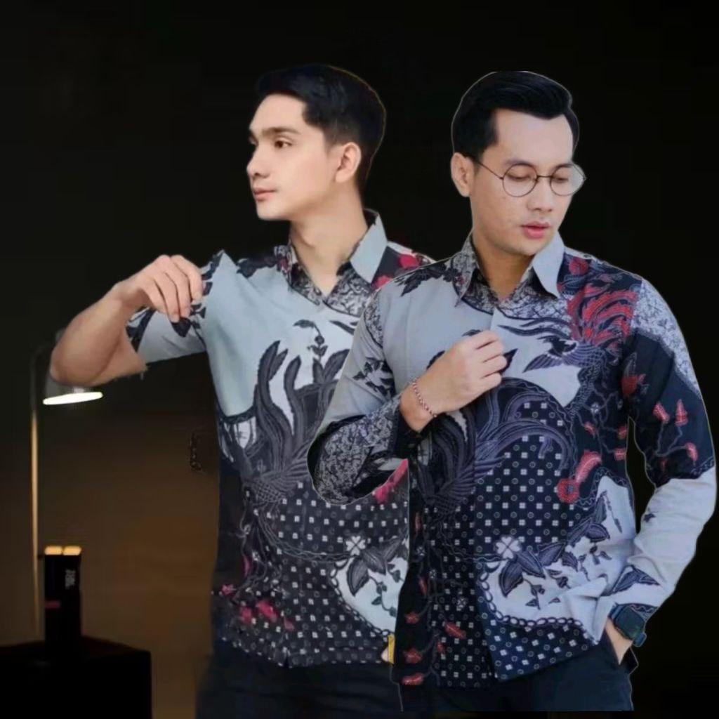 PROMO KEMEJA BATIK LENGAN PENDEK MASA KINI TERMURAH Batik Lengan Panjang Baju Hem Klambi Reguler Fit