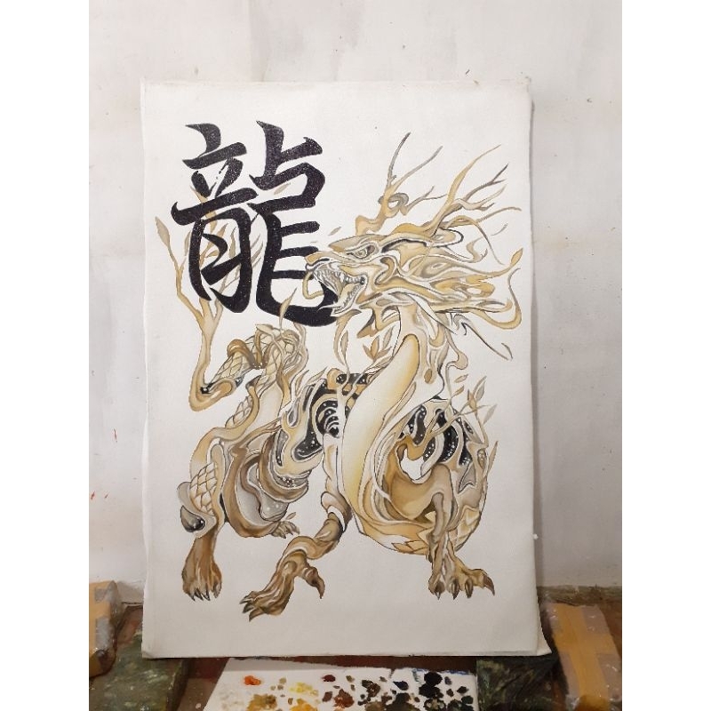 silahkan lukisan bertemankan 12 shio asli buatan tangan no printing atau sejenisnya