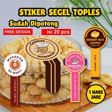 

(20PCS) Sticker Idul Fitri Sticker Segel Toples Lebaran Kue Kering Ramadan