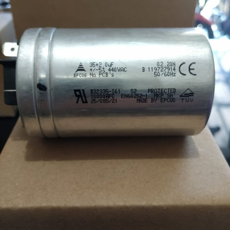 Kapasitor AC Panasonic 35+2 uf Original Epcos Capacitor 35/2 uF AC Panasonic Original