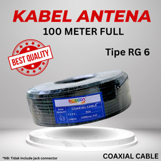 KABEL ANTENA TV 100 METER FULL KABEL HITAM KABEL ANTENA TV TEMBAGA BESAR DEXICON