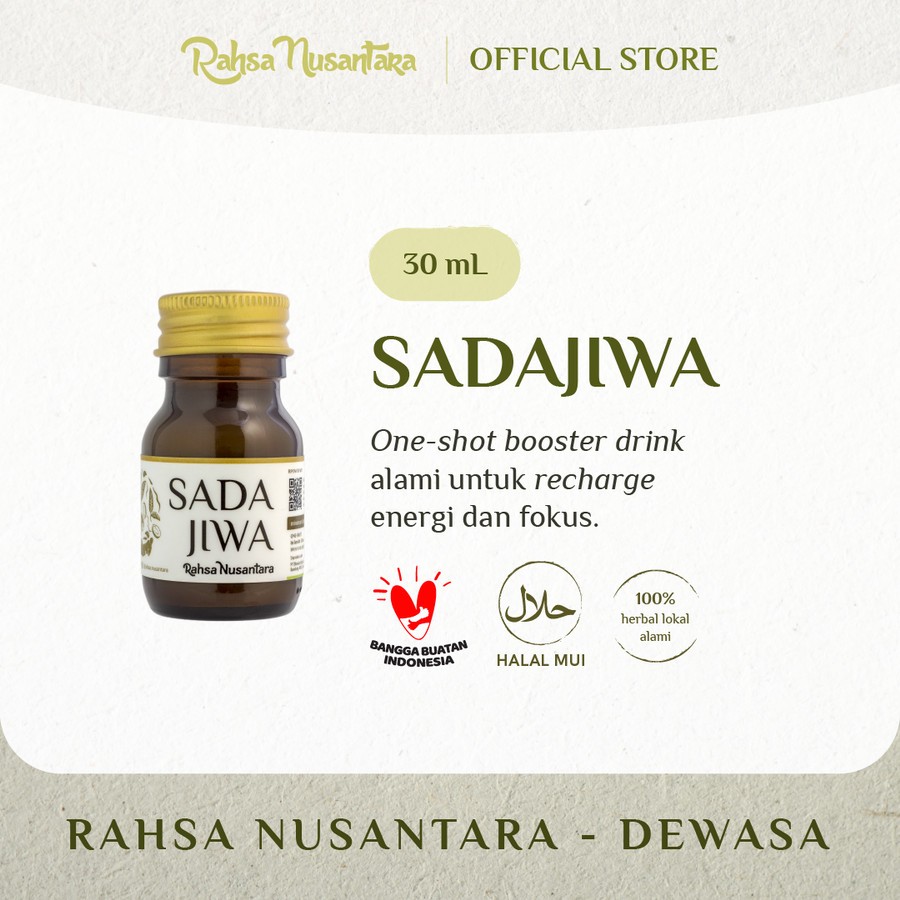 

Sadajiwa by Rahsa Nusantara One Shot Jamu Energy Booster Herbal Alami