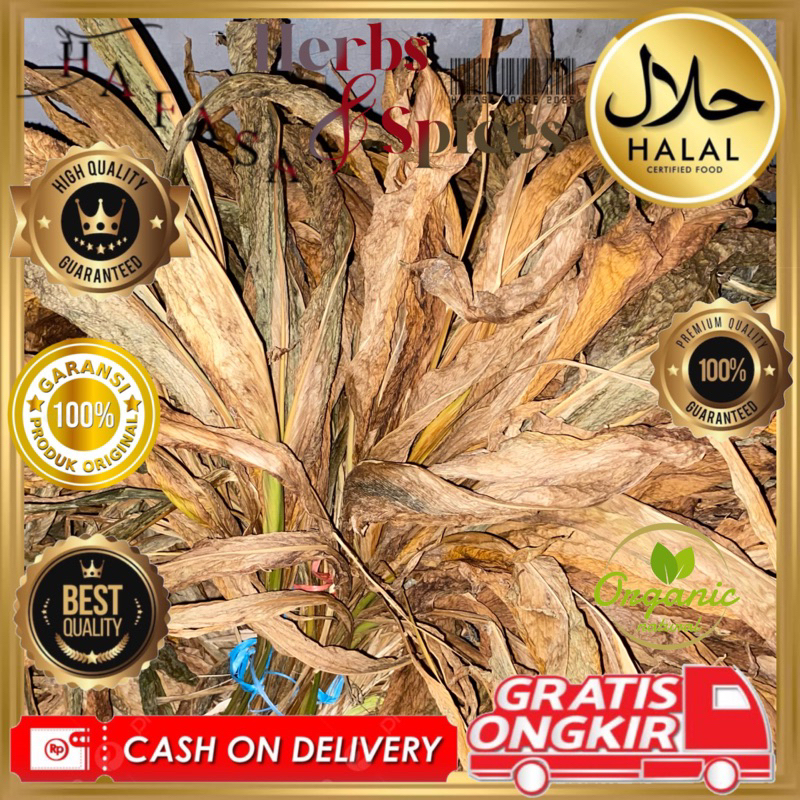 

daun kunyit kering 250gr / turmeric dry leaf / bumbu rempah HAFASA