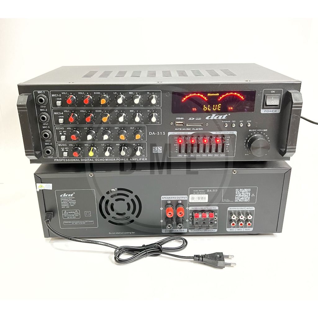 Ampli dat da313 bluetooth power amplifer da 313 mixer speaker audio dll