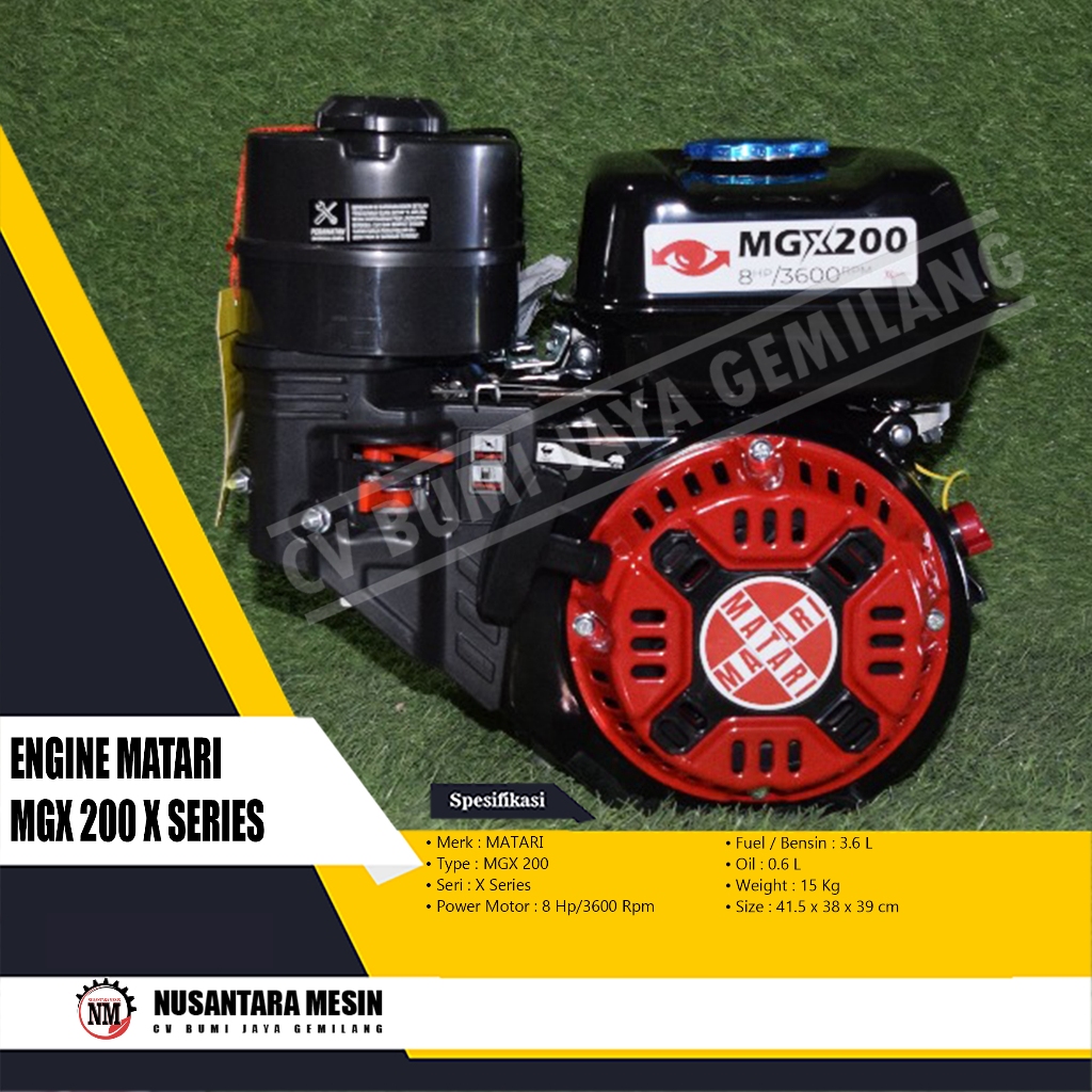 MESIN PENGGERAK SERBAGUNA / ENGINE MATARI MGX 200 X SERIES (8 HP)