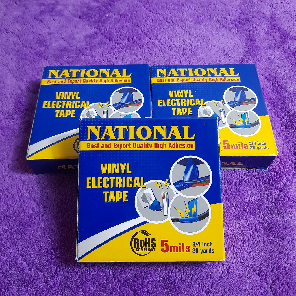 

Isolasi Kabel Listrik National Vinyl Electrical Tape Hitam listrik National