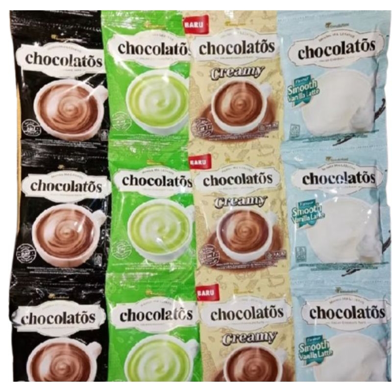 

Chocolatos Drink Renteng Coklat Matcha Creamy Vanilla Latte (Isi 10sachet @26gr) Renceng Minuman Coklat Vanila