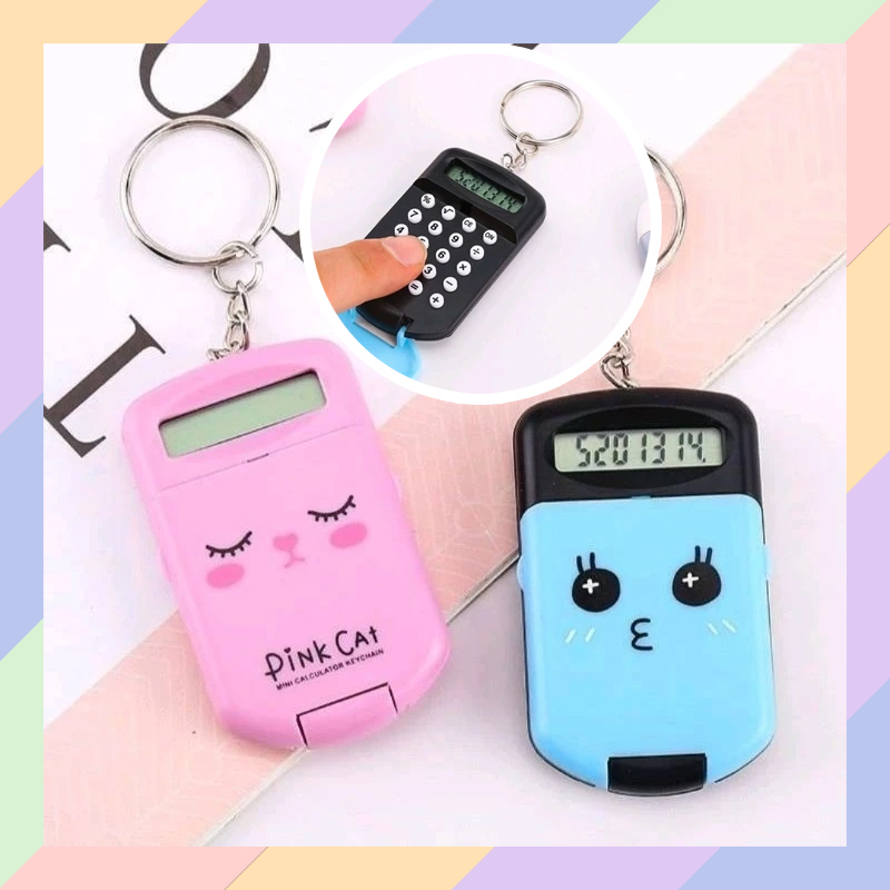 

BG93 Kalkulator Saku Mini GANCI Gantungan Kunci Lucu Warna Sekolah Kantor Travel Kecil Alat Hitung 54A0