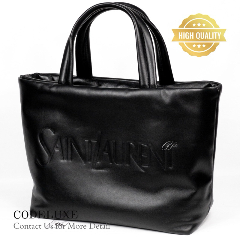 SL Tote Bag Nappa Lambskin Leather Black