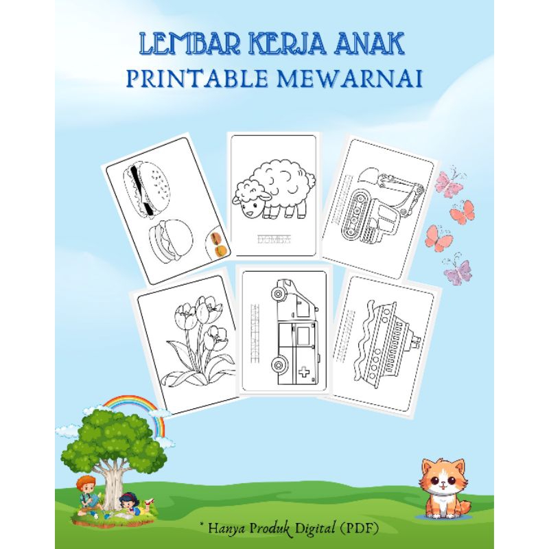 Lembar Kerja Mewarnai Anak (pdf)