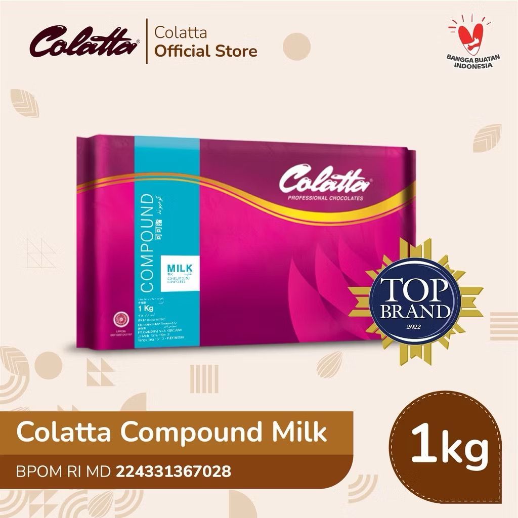 

Colatta Professional Chocolates Milk Compound 1 Kg - Cokleat Susu untuk Kreasi Baking