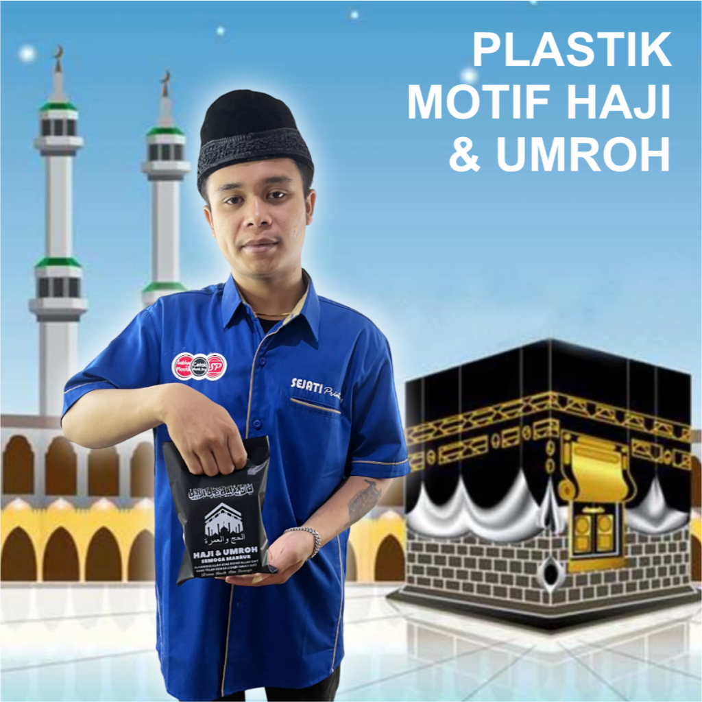 

(Isi 50Pcs Hitam Size 15cm x 22cm) Kantong Plastik Ibadah Haji, Umroh, Lebaran Haji | Kantong Plastik Souvenir Haji & Umroh, Kemasan Parcel Haji