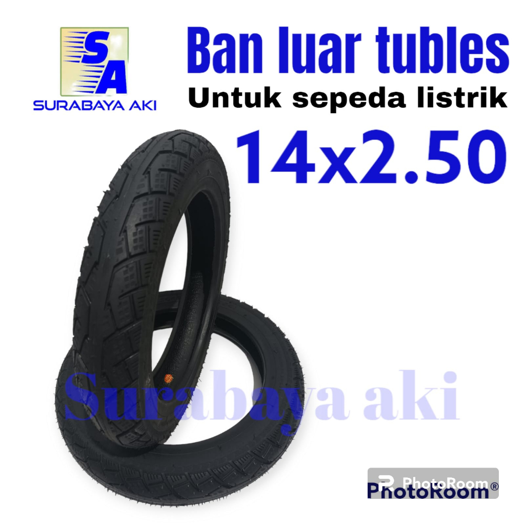 BAN LUAR SEPEDA LISTRIK BAN TUBLESS 14 X 2,50 BAN SEPEDA LISTRIK