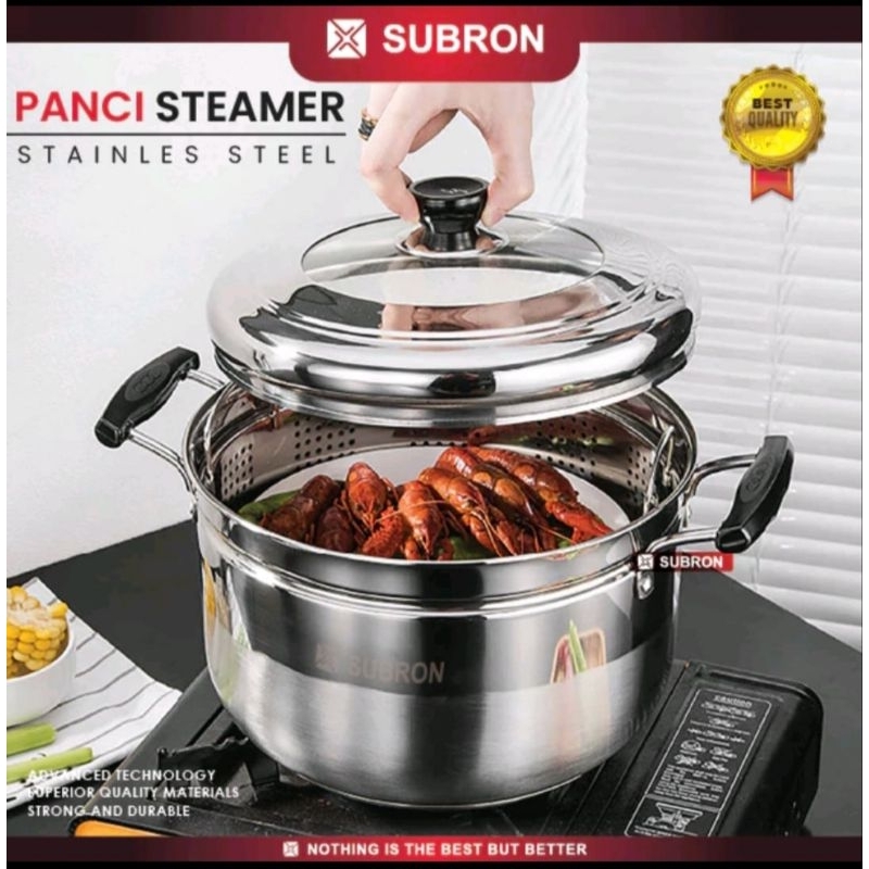 PANCI KUKUS JAPAN STAINLESS SUBRON 28CM STEAMER PAN JAPAN