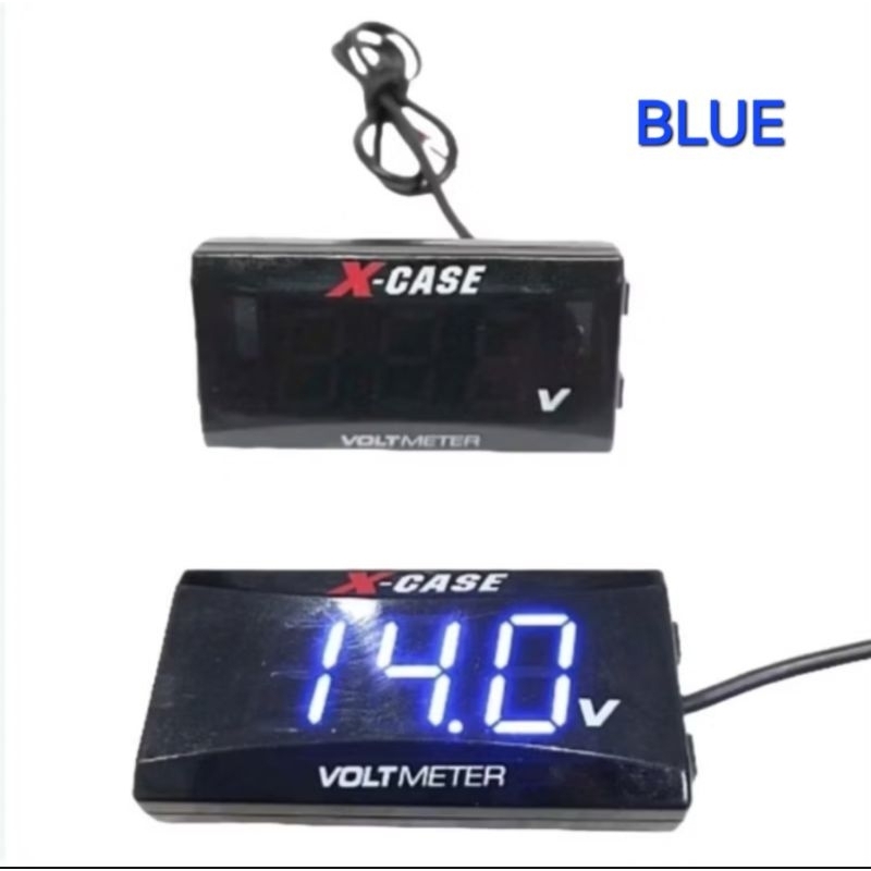 VOLTMETER DIGITAL AKI MOTOR MOBIL | LAMPU LED WARNA BIRU ANTI AIR