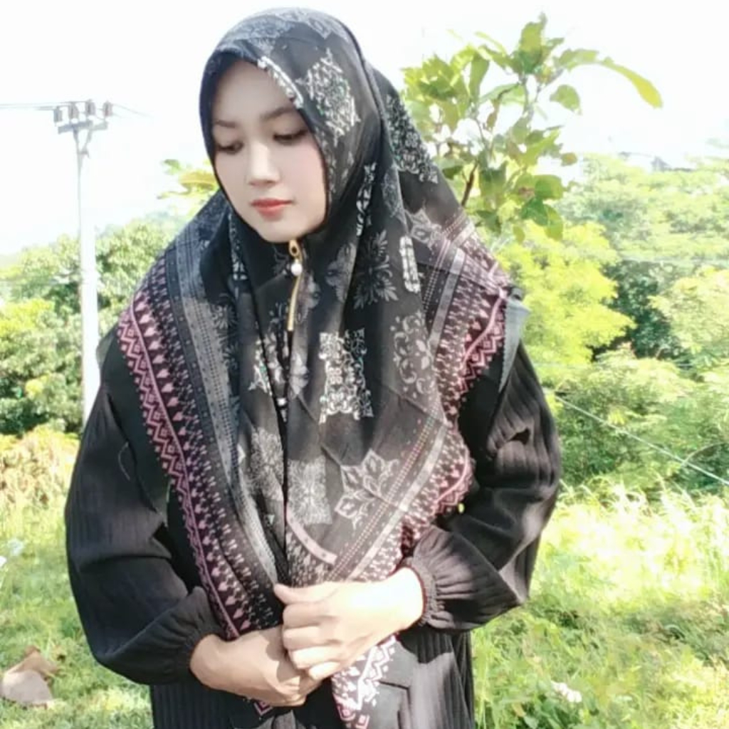 Jilbab Instan Terbaru Kekinian Segiempat Hijab Zipper Resleting Premium