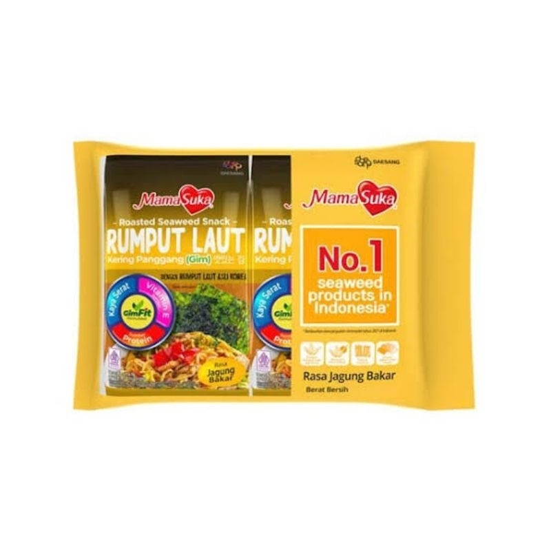 

Mamasuka rumput laut panggang (nori) rasa jagung bakar (isi 2pcs)