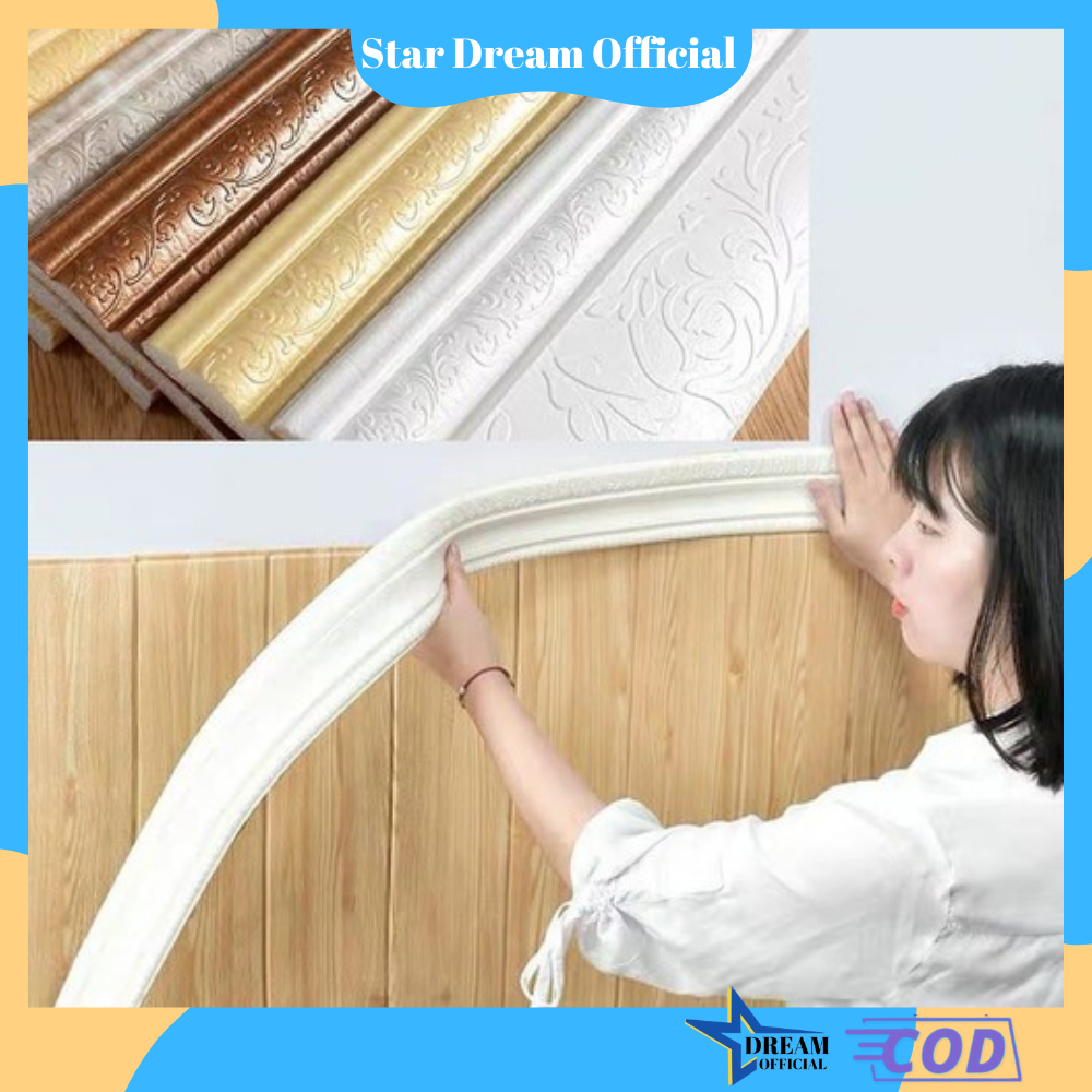 BORDER LIST FOAM 3D Wall Frame List Border Foam Moulding 3D Wallpaper PLAFON BORDER LIST 4,5cmx115cm