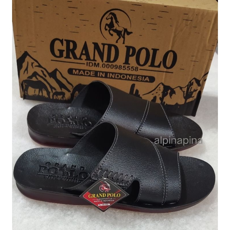 Sandal pria grand POLO hitam